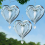 3D Heart-Shaped Wind Turner, Silver Turner for Courtyards and Gardens, Hanging 2