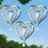 3D Heart-Shaped Wind Turner, Silver Turner for Courtyards and Gardens, Hanging 8