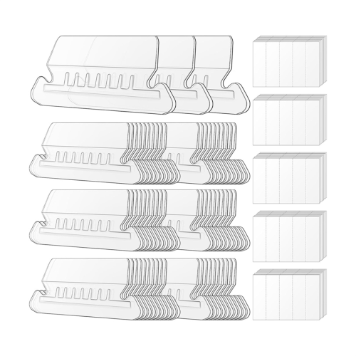 File Folder Tabs, 100 Sets Hanging Labels 2Inch Plastic Tabs and Inserts for Folders 1