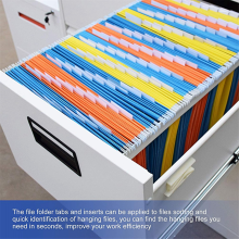 File Folder Tabs, 100 Sets Hanging Labels 2Inch Plastic Tabs and Inserts for Folders