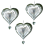 3D Heart-Shaped Wind Turner, Silver Turner for Courtyards and Gardens, Hanging 1