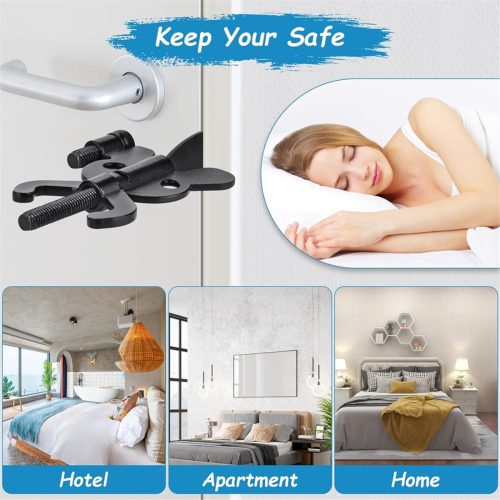 Portable Door Lock for Travel, Hotel Lock, Home Security, 1 Pack 1