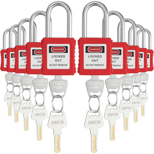 Lockout Tagout Locks Set,10 PCS Safety Padlocks,Lock Out Tag Padlocks for Electrical 2