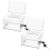 Clear Donation Box with Lock,2 Pack Ballot Sign Holder,Suggestion for Fundraising, Voting 1