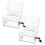 Clear Donation Box with Lock,2 Pack Ballot Sign Holder,Suggestion for Fundraising, Voting 7