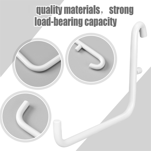 12Pcs Peg Board Hooks, Accessories, Long Hooks Set Metal Storage Tool Waterproof Home Office 1