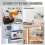 12Pcs Peg Board Hooks, Accessories, Long Hooks Set Metal Storage Tool Waterproof Home Office 5
