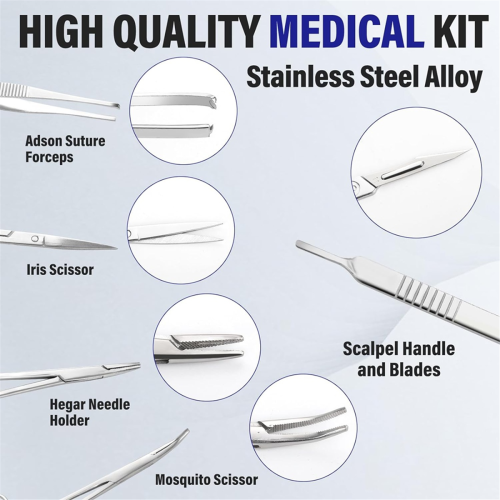 40Pcs SuturePractice Kit for Medicine Students SutureTraining,24 Packs SuturesThread,Complete Tools 2