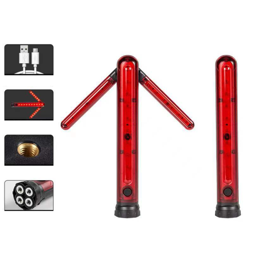Traffic Stick, Led Safety Batons, Signal Emergency Road Flares, Extendable Blade Handheld Warning Light 1