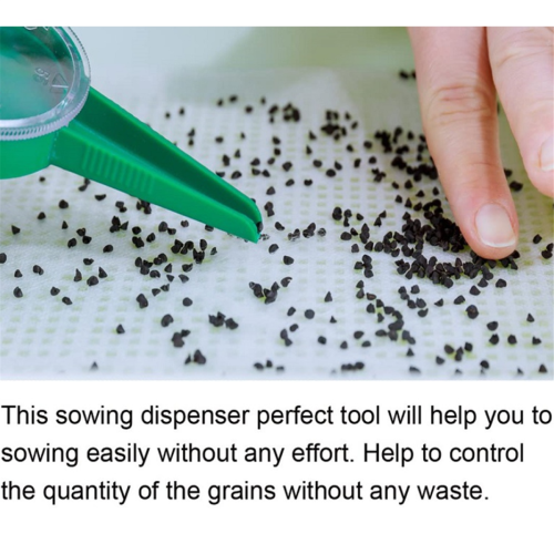 Mini Seeder Seed Tools, Hand Seedling Spreader and Broom Set, Small Handheld 2