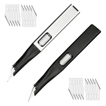 Hobby Knife Set for Crafting, High Precision, Exacto Craft, Art, Modle Making, Built-in Box,Black and Silver