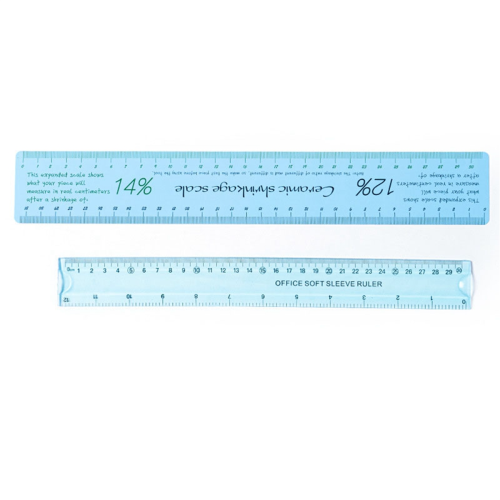 2pcs Ceramic Shrinkage Scale Set Plastic Soft Ruler DIY Shaping Multifunctional Drawing Measurer Pottery Tools A 1
