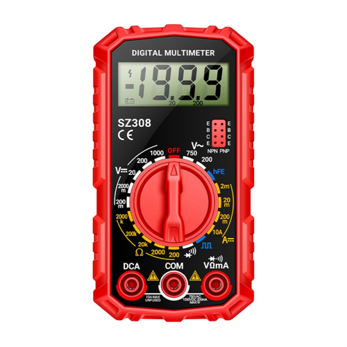 SZ308 Digital Multimeter Voltage Resistance Meter Current Electrician LCD Backlight Ohm Square Wave Test B 2