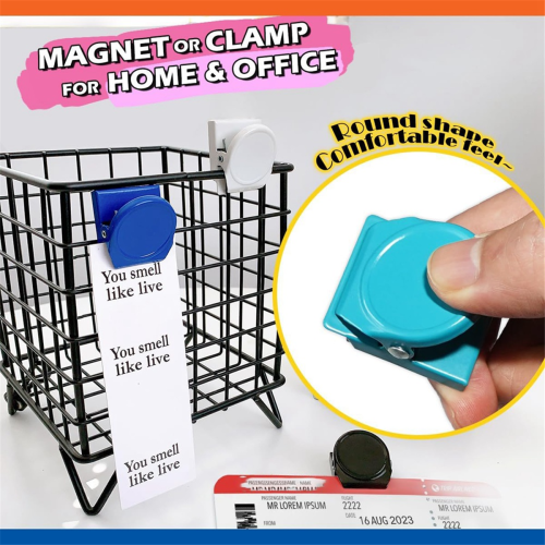 Magnet Clips 9 Pack Magnetic for Classroom Whiteboard Refrigerator Fridge, Assorted Colors 2