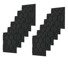 Acoustic Panels Soundproof Wall Self Adhesive 12 Pack Black