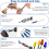 Wire Stripping and Twisting Tool,Electric Stripper,Wire Twister Tool for Drill with 25PCS Connectors Nuts 3