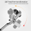 2-In-1 Round Handle Ratchet Wrench 1/4 Double Ended 72 Teeth Quick Spanner Tool Screwdriver Socket Bit 3