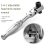 2-In-1 Round Handle Ratchet Wrench 1/4 Double Ended 72 Teeth Quick Spanner Tool Screwdriver Socket Bit 2