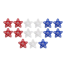 15pc Decorative Balls Rattan Decoration for Independence Day Home Decor Craft Vase Bowl Filler Table Party Supplies B