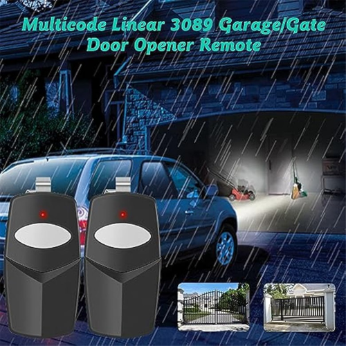 3Pcs Replacement for Linear Multicode Garage Gate Door Opener Remote,3089,308911,MCS308911,10 Dip Switch,Black,300mhz 1
