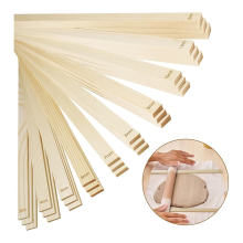 30 Piece Pottery Teaching Rolling Clay Sticks Wooden Roller Guide Tools Pin Stick Set