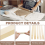 30 Piece Pottery Teaching Rolling Clay Sticks Wooden Roller Guide Tools Pin Stick Set 2
