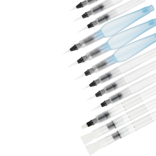 12 PCS Watercolour Brush Pens, Refillable Water Pens Different Size Painting Brushes Pen with Assorted Tips