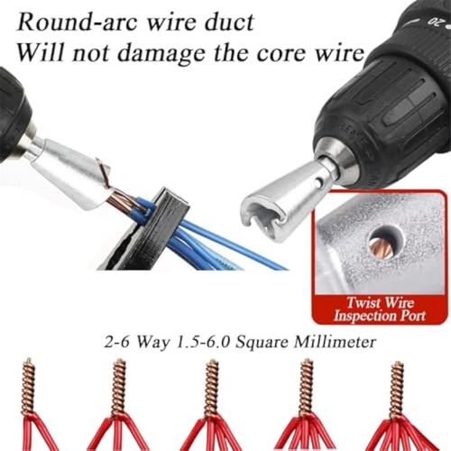 2Pcs Wire Twister Tool for Drill,Wire Twister,Wire Twisting Tool, Connector Socket with 1/4inch Chuck 1