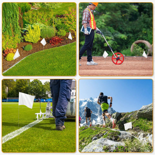Marking Flags Marker for Lawn 30 Pack, PVC Small Flags,Marking Flags, Garden Flags,Survey Flags,White 1