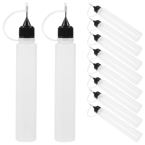 Needle Tip Glue Bottles, 10Pcs Squeeze Bottle Precision Applicator Translucent Bottles