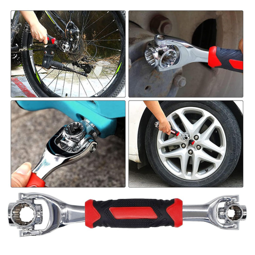 52 in 1 Socket Wrench, Stainless Steel Professional Multi-Functional Rotating Tools, 360 Degree Revolving Spanner 1