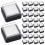30PCS Empty Blank Ink Pad No Mini Thumbprint Stamp Black Quick Drying Foam Uninked Pads 8