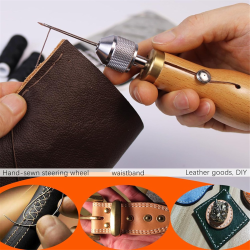 Sewing Awl Set 24 Pieces, Convenient DIY Leather Product Making Kit 2