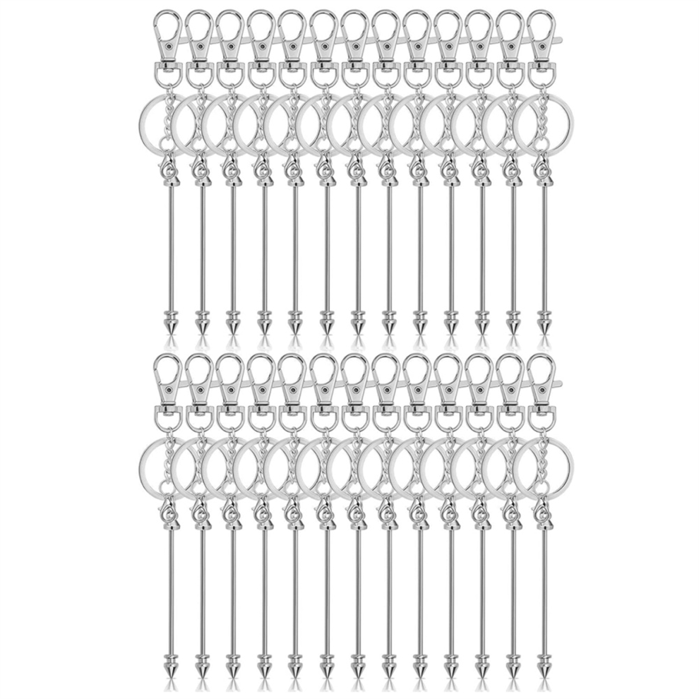 26Pcs Beadable Keychain Bar,Bead Beaded For Pendant Diy,Blank Accessories Making 4851335046616