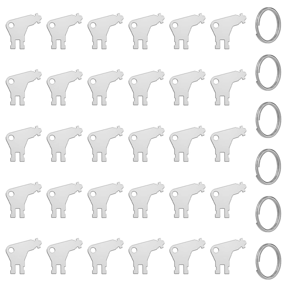 Paper Towel Dispenser Key,30Pcs Universal Key With 6 Rings For And Toilet Dispensers Jehiatek