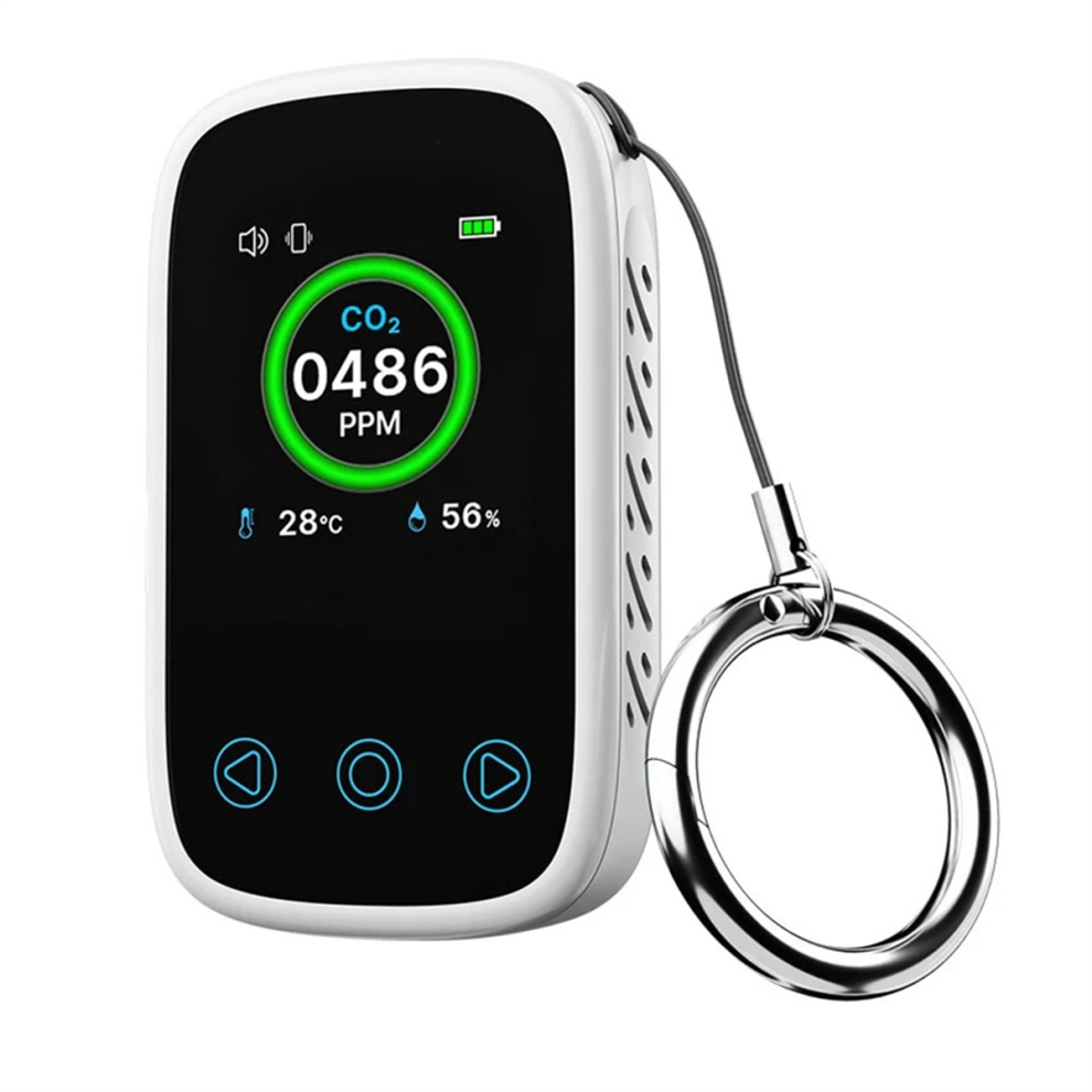 Air Quality Meter Co2 Temp Humidity Tester Lcd Screen Ndir Sensor Carbon Dioxide Detector With Voice Alarm 4851335051511