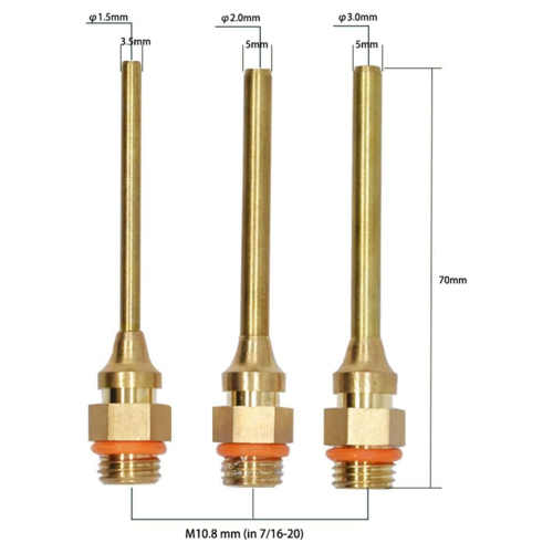 Hot Melt Nozzle Small-Bore Diameter Anti-Leakage Copper Accessories Nozzles Tools,2.0mm 2