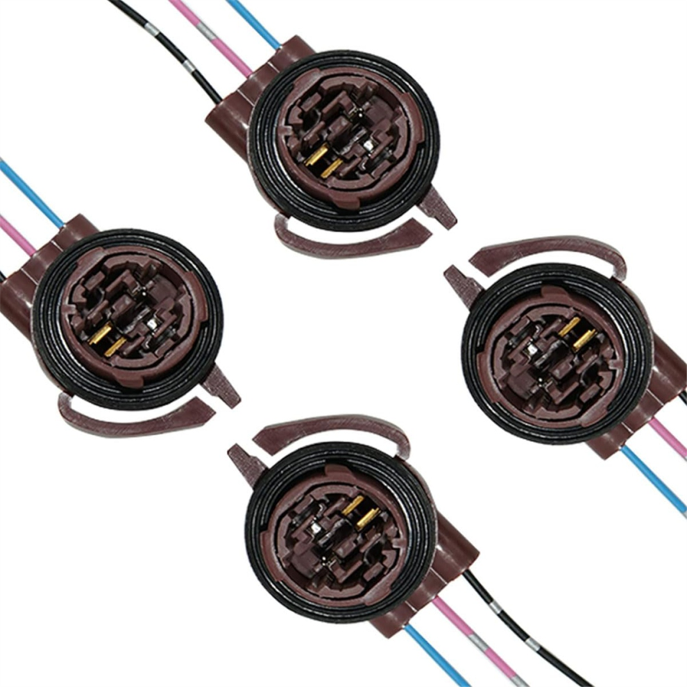 4Pcs 3157 Pre-Wired Harness Sockets, Car Led Bulbs Socket Adapters, Bulb Pigtail Plug Connectors 4851335056042