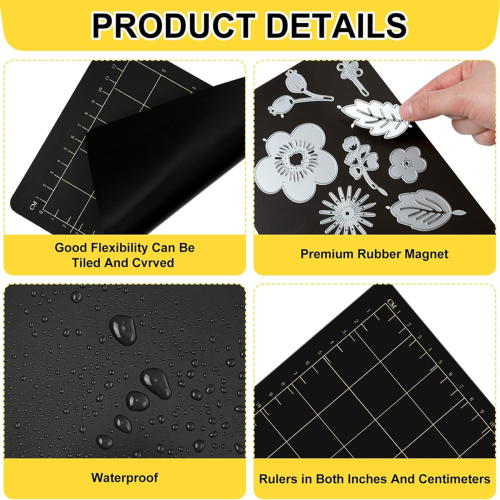 2pcs 9x6 Inch Magnetic Cutting Mat Grid Spacers Embossing Machine Die A 2