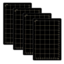 6inchx8.9inch Magnetic Spacers with Card Size Grid Cutter Accessories 0.8mm Thick Black Embossing Machine Die Mats