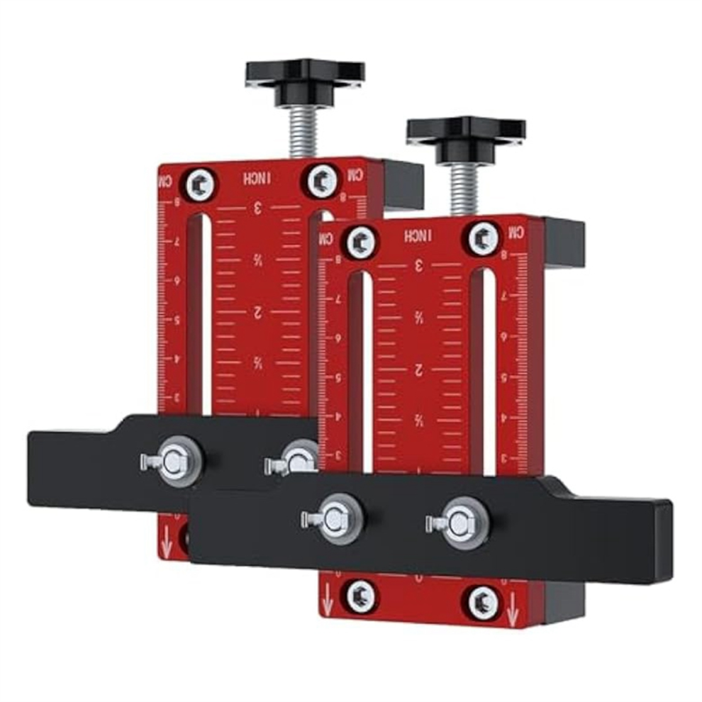 2Pcs Cabinet Door Installation Positioner,Aluminum Alloy Hardware Jig,Adjustable Hinge Jig For 4851335061503