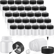 60 Pieces Touch Up Paint Bottles 30 Ml Empty Container with Brush & Mixing Ball for Chip Repair Car
