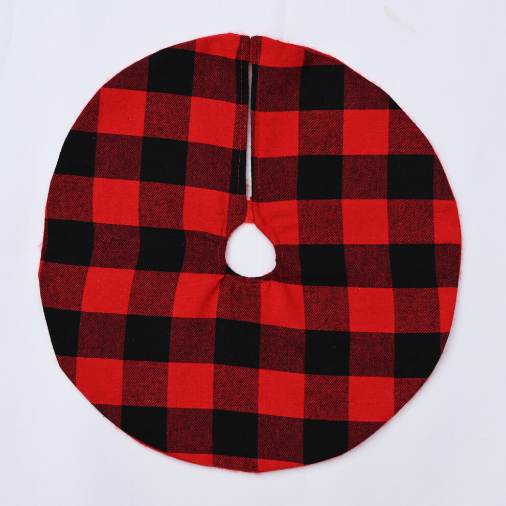 (Mini Check Red) Charming Tree Mini Skirt For Christmas Featuring Soft Red Black And Black Fabric White-image-OPC-PJ862SH-NEW