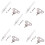 5PCS Window Ventilation Limiter Retainer Wind Brace Bracket Inner Opening Door & Limit Hook White 8