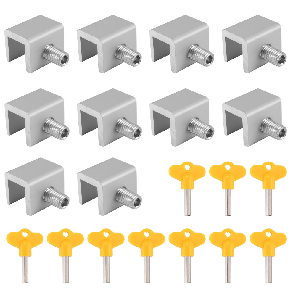 10 Set Sliding Sash Stopper Cabinet Locks Straps Doors Security Anti-Theft Lock Window Door One Holes 4851335058961