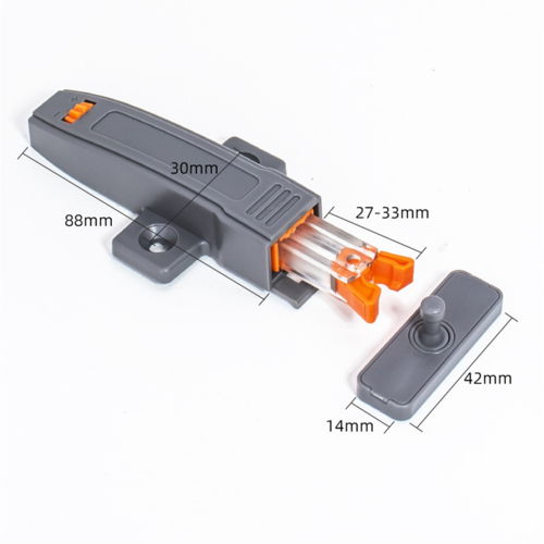 Self-Locking Cabinet Door Rebounder Adjustable Lock Wardrobe Panel Push-Open Opener 1