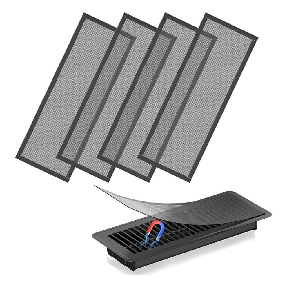 Floor Vent Covers,4X12in Magnetic Covers Mesh Screen Air Filter,Floor Register For Home Floor,C 4851335067581