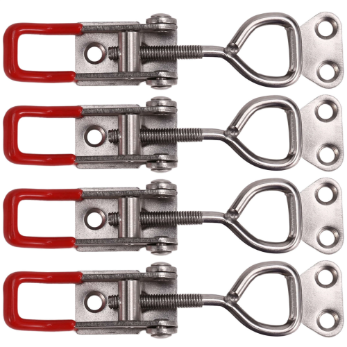 4PCS Adjustable Toolbox Case Metal Toggle Latch Catch Clasp Quick Release Clamp Anti-Slip Push Pull Tools 1