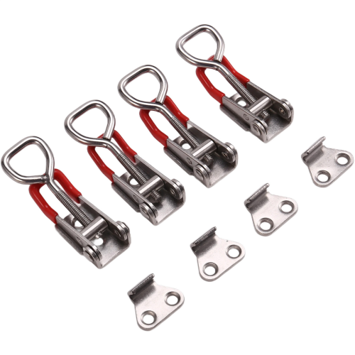 4PCS Adjustable Toolbox Case Metal Toggle Latch Catch Clasp Quick Release Clamp Anti-Slip Push Pull Tools 2