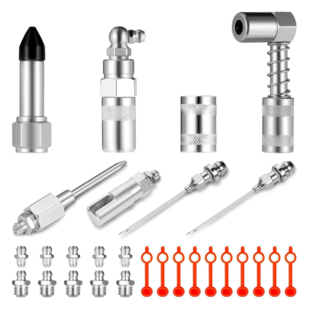 Grease Coupler Kit Tool Tip 28-Piece Quick Connect Fittings Complete Lube Accessories 4851335065419